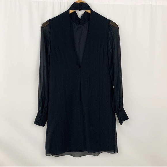 Tibi Black Silk Beaded Shift Dress 2 - Picture 6 of 10